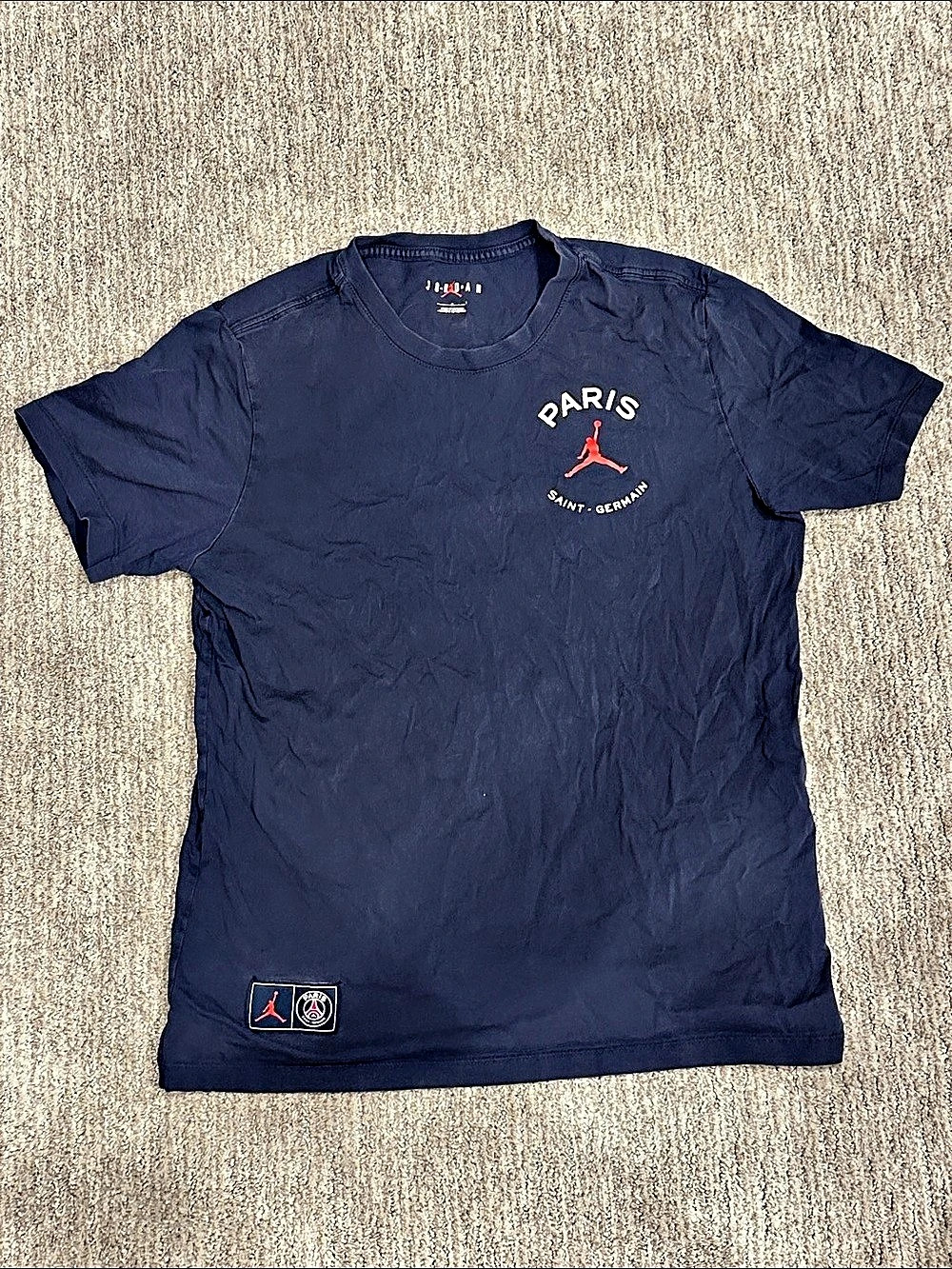 Jordan x Paris Saint-Germain Wordmark Tee Blue T-Shirt